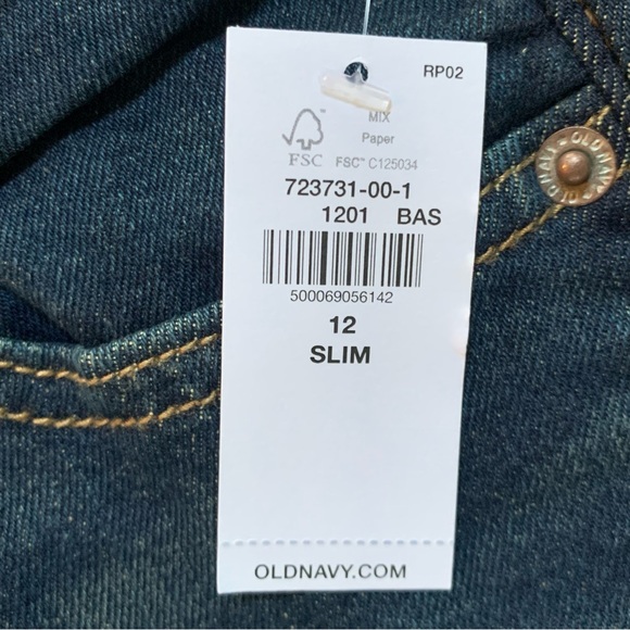 Old Navy Straight Jeans for Boys | 12 Slim | Bay Waves NEW!! - Picture 7 of 12
